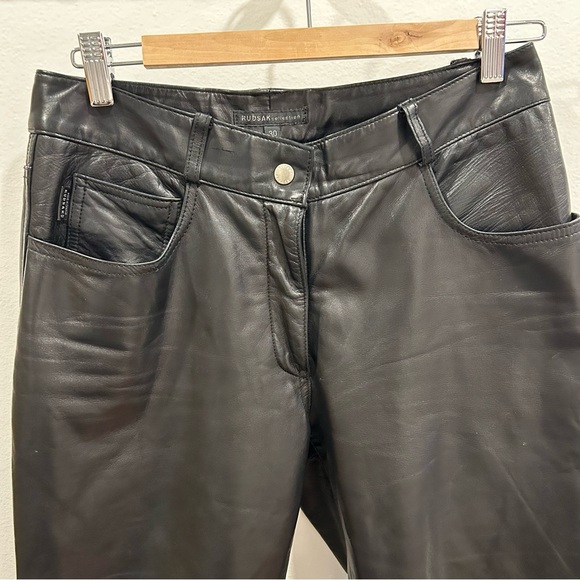 Black Leather Rudsak Pants size 30 Women’s straight leg - Picture 8 of 8